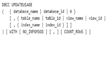 Know the Use of DBCC UPDATEUSAGE In SQL Server