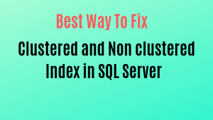 Fix Clustered and Non-Clustered Index Corruption In SQL Server